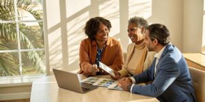 A couple gets help with ACA health insurance from an agent in Buenaventura Lakes, FL.