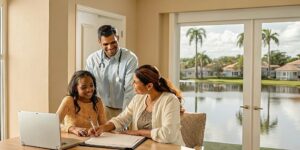 A family reviews ACA plans for Lakeland, FL with their doctor.
