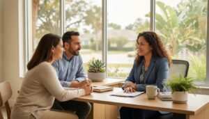 Pareja recibe una consulta de seguro de vida en Altamonte Springs, FL.